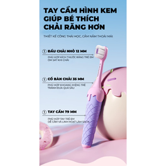 Bàn chải kem que đánh răng trẻ em, màu sô cô la