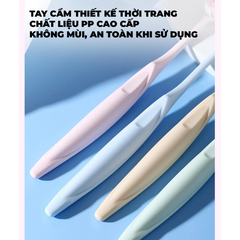 Bộ 2 chiếc bàn chải thon dài màu xanh và hồng