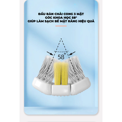 Bàn chải đánh răng 3 mặt - Cam