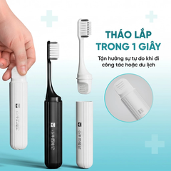Bàn chải đánh răng gấp gọn - Đen