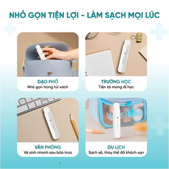 Bàn chải đánh răng gấp gọn - Trắng