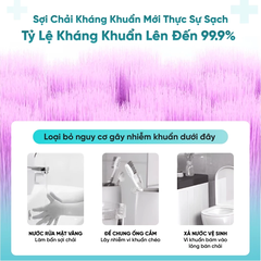 Bàn chải chuôi mặt cười màu xanh