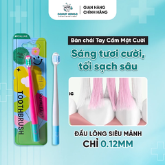 Bàn chải tay cầm mặt cười màu xanh lá