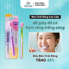 Bàn chải đánh răng dành cho người lớn màu hồng 100 lỗ