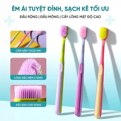 Bàn chải đánh răng dành cho người lớn màu hồng 100 lỗ