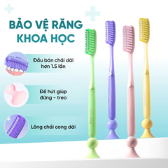 Bàn chải có giác hút màu tím