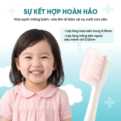 Hộp 6 bàn chải đầu vuông màu sắc