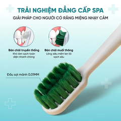Bàn chải vỉ lông màu xanh lá Đen