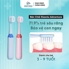 Bàn chải trẻ em vỏ hộp cán tròn - Xanh Dương