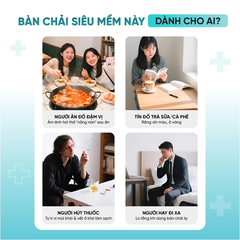 Hộp 6 bàn chải màu trắng đen caro