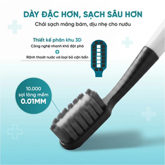 Hộp 6 bàn chải màu trắng đen caro