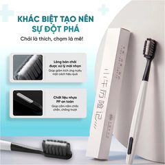 Hộp 6 bàn chải màu trắng đen caro