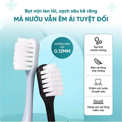 Hộp 8 bàn chải đánh răng lông màu trắng mềm