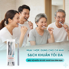 Hộp 8 bàn chải đánh răng lông màu trắng mềm