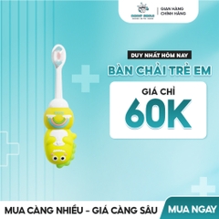 Bàn Chải Trẻ Em Cao Su Siêu Mềm Bảo Vệ Nướu OralGos Thiết Kế Khủng Long Cho Bé 0-12 Tuổi Tập Đánh Răng