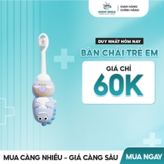 Bàn Chải Trẻ Em Cao Su Siêu Mềm Bảo Vệ Nướu OralGos Thiết Kế Khủng Long Cho Bé 0-12 Tuổi Tập Đánh Răng