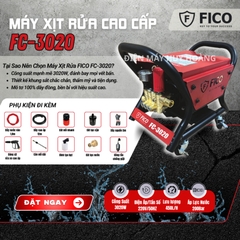 Máy Rửa Xe Chỉnh Áp FICO FC-3020 – Công Suất 3020W | Áp Lực 200 Bar