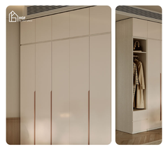 Tủ quần áo ALICE HGF hiện đại đa dạng lưu trữ, gỗ MDF, 200x55x250cm, TQA033