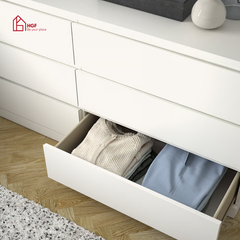 Tủ lưu trữ MAL HGF 6 hộc kéo, gỗ MDF, 120x40x80cm, TLT081