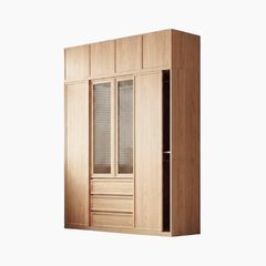 Tủ quần áo VERA HGF phối kính, gỗ MDF, 160x60x200cm, TQA039