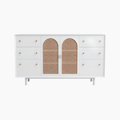 Tủ lưu trữ AUDRA HGF 2 cánh 6 hộc kéo, gỗ MDF phủ sơn 2K, 140x40x90cm, TLT097