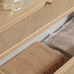 Tủ lưu trữ MEY HGF 6 hộc kéo, gỗ MDF, 120x40x90cm, TLT017