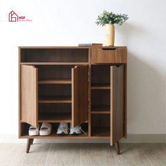 Tủ giày ANA HGF 3 cánh 1 hộc kéo, gỗ MDF, 100x35x100cm, TG020