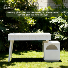 Bàn trang điểm đa năng LAYLA HGF 3 hộc kéo, gỗ MDF phủ sơn 2K, 120x40x75cm, BTD006