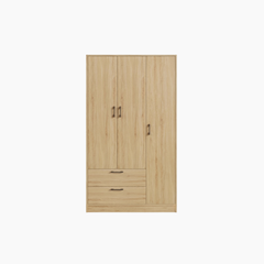 Tủ quần áo NELLY HGF 3 cánh mở, gỗ MDF, 90x55x180cm, TQA036