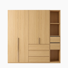 Tủ quần áo BRUNO HGF đa dạng lưu trữ, gỗ MDF, 240x60x200cm, TQA002