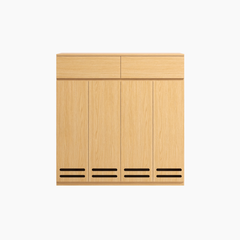 Tủ giày ALIEE HGF 4 cánh 2 hộc kéo, gỗ MDF, 120x35x120cm, TG001