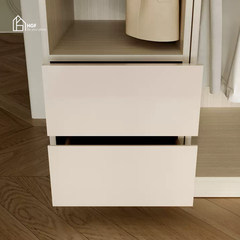 Tủ quần áo ALICE HGF hiện đại đa dạng lưu trữ, gỗ MDF, 200x55x250cm, TQA033