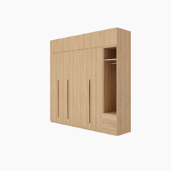 Tủ quần áo ALICE HGF hiện đại đa dạng lưu trữ, gỗ MDF, 200x55x250cm, TQA033