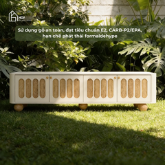 Tủ tivi BRUNA HGF 4 cánh, gỗ MDF sơn 2K, 180x40x50cm, TTV037