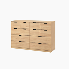 Tủ lưu trữ DAMIEN HGF 12 hộc kéo, gỗ MDF phủ Melamine, 160x40x96cm, TLT103