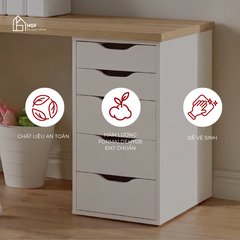 Bàn làm việc đa năng ARDEN HGF 10 ngăn kéo, gỗ MDF, 160/180x60x75cm, BLV001