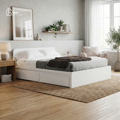 Giường ngủ hiện đại EMAM HGF, gỗ MDF, 1m2/1m4/1m6/1m8, GN006