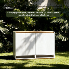 Tủ giày đa năng ZIKA HGF 3 - 4 cánh, gỗ MDF, 90/120x35x90cm, TG006