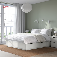Giường ngủ DAMIEN HGF 3 hộc kéo, gỗ MDF, 1m2/1m4/1m6/1m8, GN005