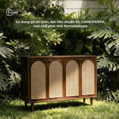 Tủ giày ZENITH HGF 4 cánh, gỗ MDF, 140x35x100cm, TG009