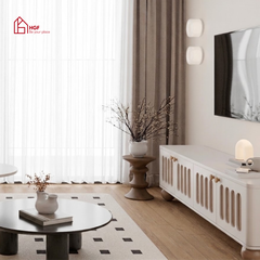 Tủ tivi BRUNA HGF 4 cánh, gỗ MDF sơn 2K, 180x40x50cm, TTV037