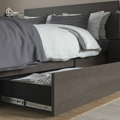 Giường ngủ MAL HGF có ngăn kéo, gỗ MDF, 1m2/1m4/1m6/1m8, GN011