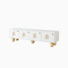 Tủ tivi BRUNA HGF 4 cánh, gỗ MDF phủ sơn 2K, 180x40x50cm, TTV032