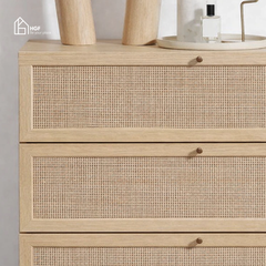 Tủ lưu trữ MEY HGF 6 hộc kéo, gỗ MDF, 120x40x90cm, TLT017