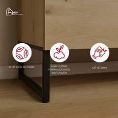 Tủ lưu trữ RIA HGF 3 cánh, gỗ MDF, 120x40x80cm, TLT076