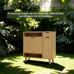 Tủ giày ANA HGF 3 cánh 1 hộc kéo, gỗ MDF, 100x35x100cm, TG020