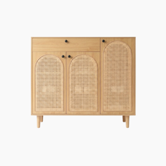 Tủ giày ZENITH HGF 3 cánh 1 hộc kéo, gỗ MDF, 120x35x107cm, TG010