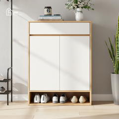 Tủ giày ZIKA HGF 2 cánh 1 hộc kéo, gỗ MDF, 60x35x100cm, TG016