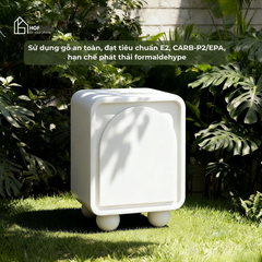 Tủ đầu giường BRUNA HGF 1 cánh vòm cung, gỗ MDF sơn 2K, 40x35x50cm, TDG007