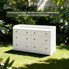 Tủ lưu trữ đa năng MEENA HGF 6 ngăn kéo, gỗ MDF, 120x40x80cm, TLT063